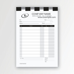 Professional Bill Book Cash Memo Premium Vector Design Illustration File