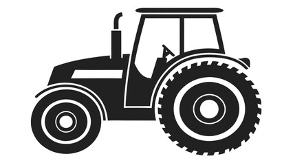 Colorful tractor logo vector illustration isolated on white background farm vehicle, agricultural machinery, farming equipment, rural transport, countryside