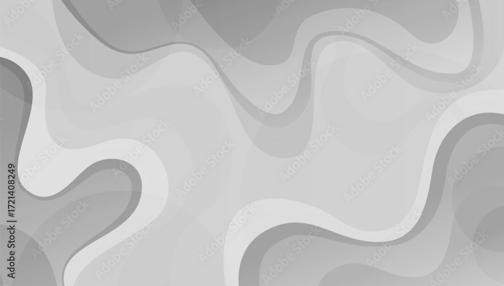 Poster Elegant monochrome wave pattern with smooth curves, ideal for modern backgrounds and creative projects.