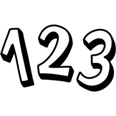 Illustration outline number 123