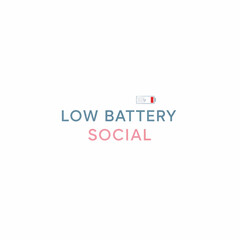 Minimalist Low Battery Social logo with modern typography.