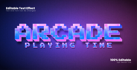 Retro Arcade Pixel Text Effect – Editable 80s Gaming Style