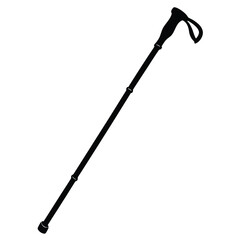 Park Ranger isolated hiking stick on white background