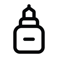 Black line illustration of a correction pen. Minimalist style, clean design, perfect for education, office, school, and paperwork related visuals.
