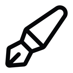 Black line illustration of a correction pen. Minimalist style, clean design, perfect for education, office, school, and paperwork related visuals.

