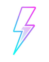 Weather Lightning Neon.vector icon

