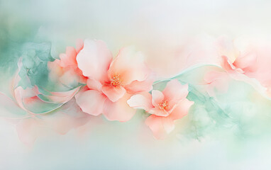Retro style floral texture art background

