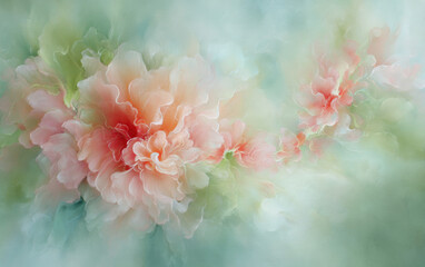 Retro style floral texture art background
