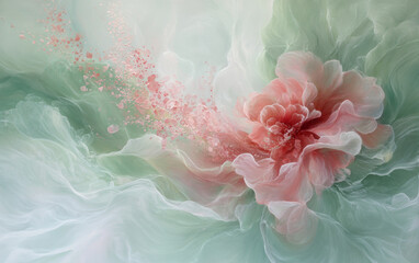 Retro style floral texture art background
