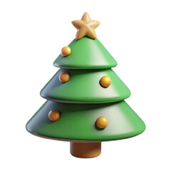 christmas tree isolated on white