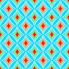 Bright Blue Diamond Fabric Pattern
Fresh blue and orange diamond pattern, ideal for curtains, tablecloths, and modern fashion.