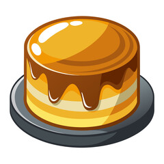 Caramel Topped Round Cake