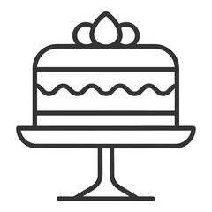 Simple Outline Wedding Cake