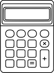 Illustration of calculator accounting finance mathematics calculation business math tool device gadget
