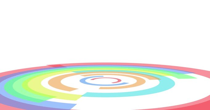 Animation 3d view line ribbon colorful rotate