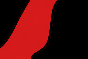 Bold Red Curve On Black Background Creates Abstract Modern Logo Or Design Element