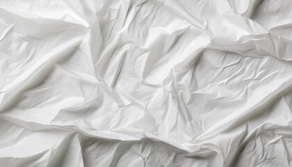 Obraz premium Wrinkled White Parchment Paper Texture With Soft Fibers And Subtle Creases For Packaging Or Vintage Design Background