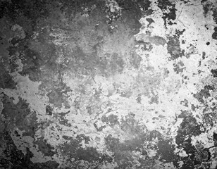 Obraz premium Black and white aged paint texture. Weathered paint stains on concrete. Abstract texture of cracked paint. Grunge surface with paint discoloration. Textured cracked surface with worn paint