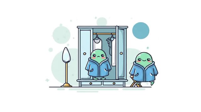 Cartoon character dressing