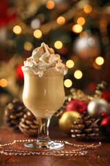 Creamy Eggnog Overflow with Whipped Topping
