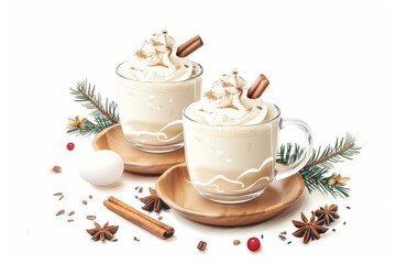 Trendy Egg Nog Day Social Post