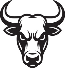 Obraz premium bull head isolated on white