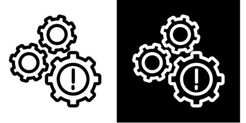 Operational Risk Management  Icon Set White Style Collection