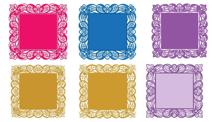 Vibrant Squares Quartet Abstract Vector Art with Geometric Forms