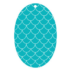 Oval Fish Scale Pattern Ornament