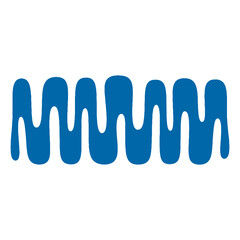 Blue Abstract Line Oval Ornament