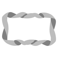 Gray Wavy Ribbon Frame