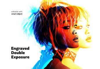 Engraved Double Exposure Effect