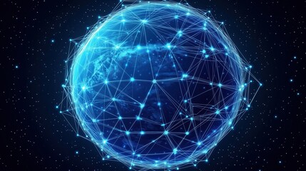 Obraz premium Digital Earth Network