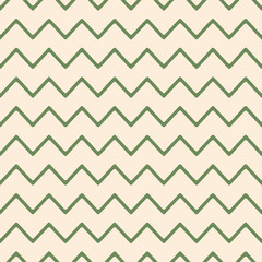 Sage green rounded zigzag lines over a cream background in a seamless pattern. Ideal for minimal, calm, and natural design styles across print and digital use.