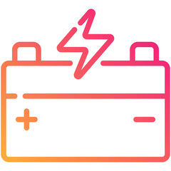 battery gradient line icon