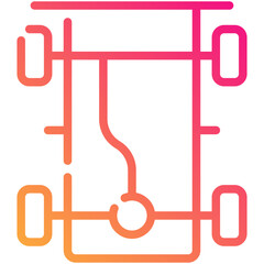 chassis gradient line icon