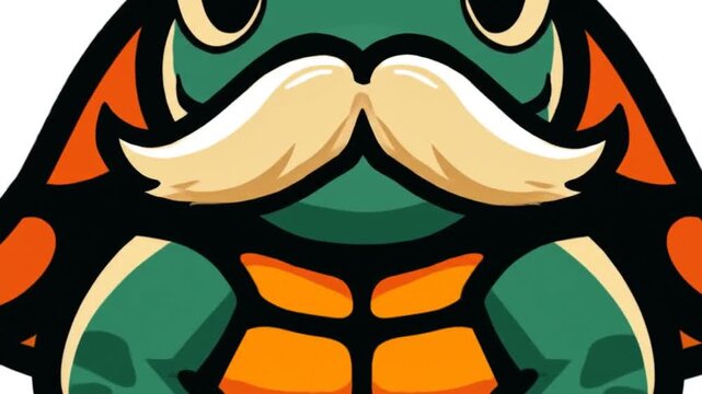 Funny turtle mascot