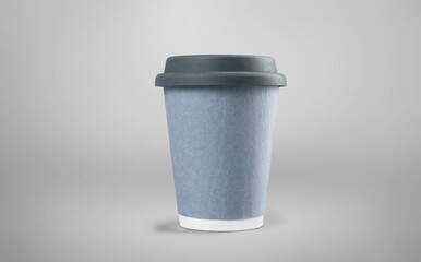 Blank paper Cup with hot takeaway coffee
