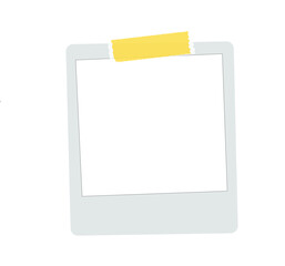  Blank Instant Photo Frame with Tilted Angle and Washi Tape

