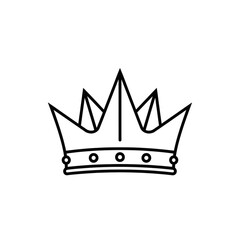 Simple crown icon symbolizing royalty and power

