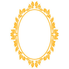 Classic Orange Oval Frame