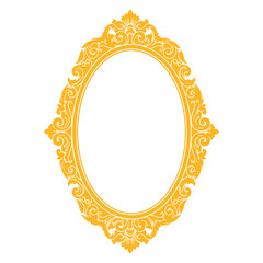 Classic Orange Oval Frame