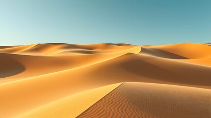 Golden Desert Sand Dunes in Ultra-HD Background