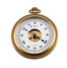 Antique brass barometer watch