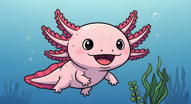 Cute Ajolote Illustration