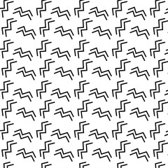 Abstract drawing for your design. Black and white lines. Vector illustration.