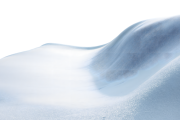  snowy landscape featuring rolling hills in a winter scene isolated on white background