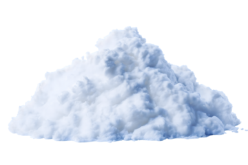  textured and detailed snow pile isolated on white background