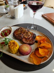 close up view of delicious food