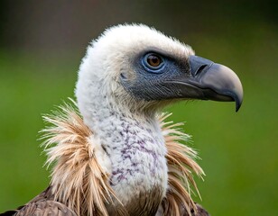Close-up profile of a large bird of prey